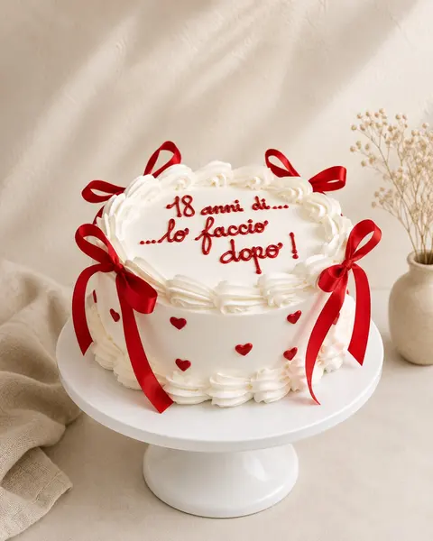 Torta per il diciottesimo compleanno, scenografica